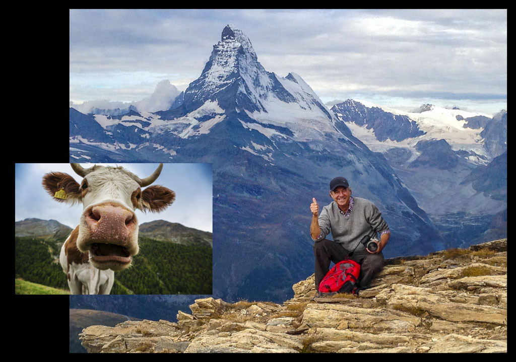 Gonzalo bajo el monte Cervino el año pasado, en Zermatt.