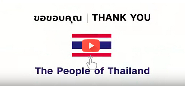 Thank You from the people of Thailand