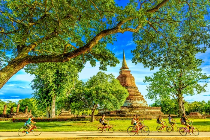 Chana Songkhram Temple in Sukhothai Historical Park, Sukhothai