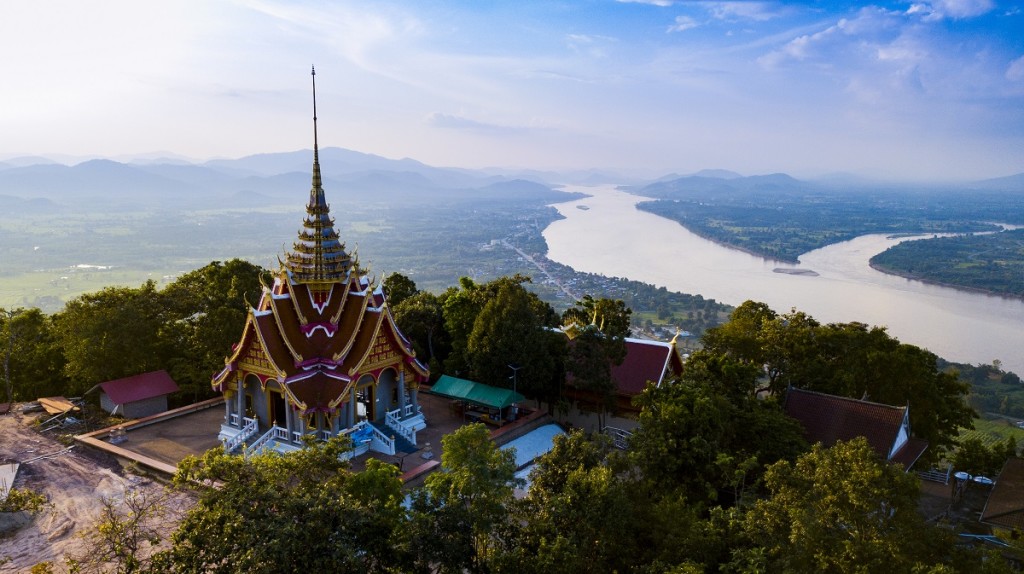 Aerial Photograph Pha Tak Suea Temple, Nong Khai